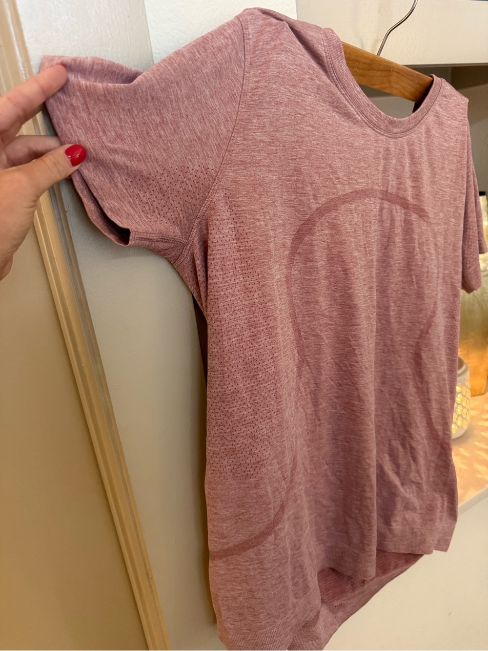 lululemon athletica Short Sleeve Swiftly Tech Top - Dusty Rose Heather - Picture 4 of 6